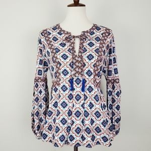 DR2 Daniel Rainn Tassel Boho Peasant Blouse